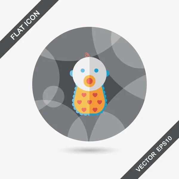 Flat baby ikon med lang skygge, eps 10 – stockvektor