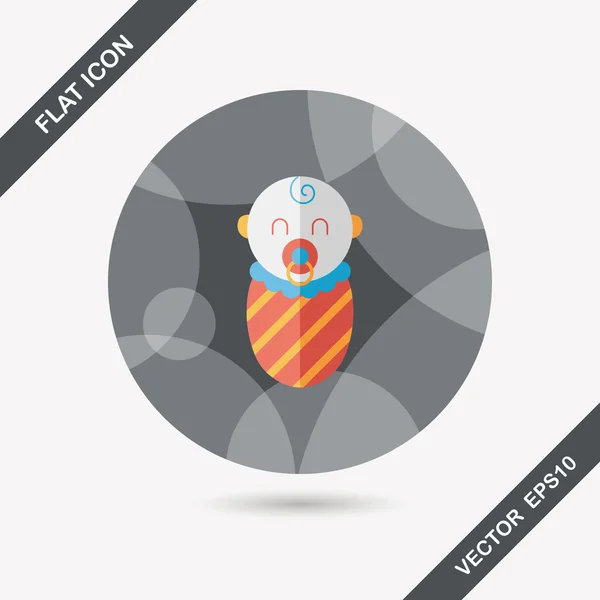 Baby flat icon with long shadow, eps10 — стоковый вектор