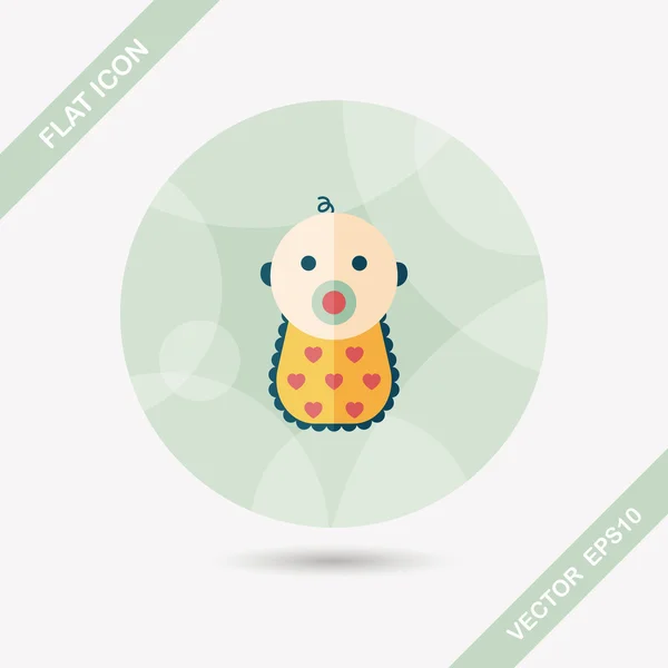 Baby platte pictogram met lange schaduw, eps 10 — Stockvector