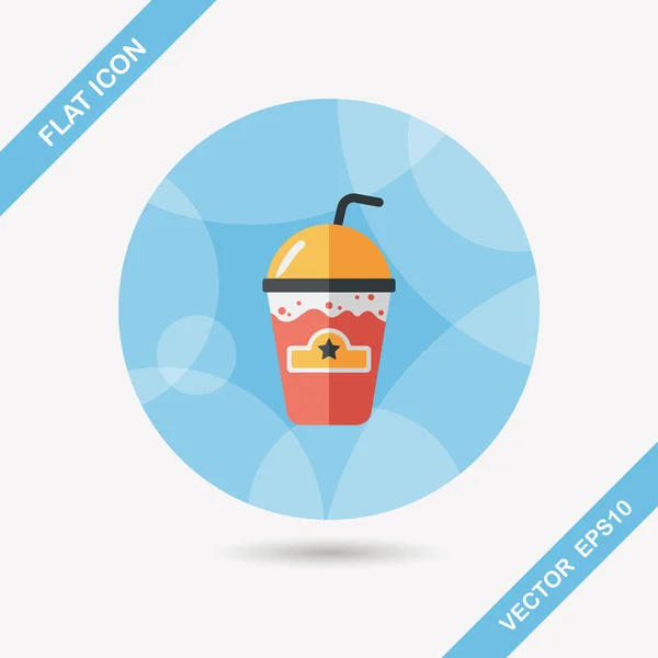 Frappucino icono plano con sombra larga, eps10 — Vector de stock