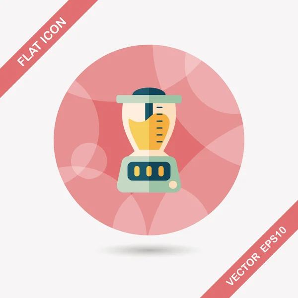 Juice machine flat icon with long shadow, eps10 — стоковый вектор