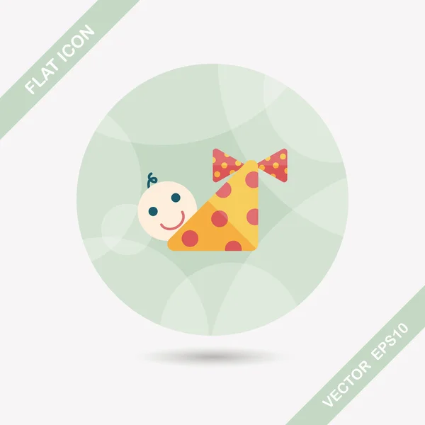 Baby flat icon with long shadow, eps10 — стоковый вектор