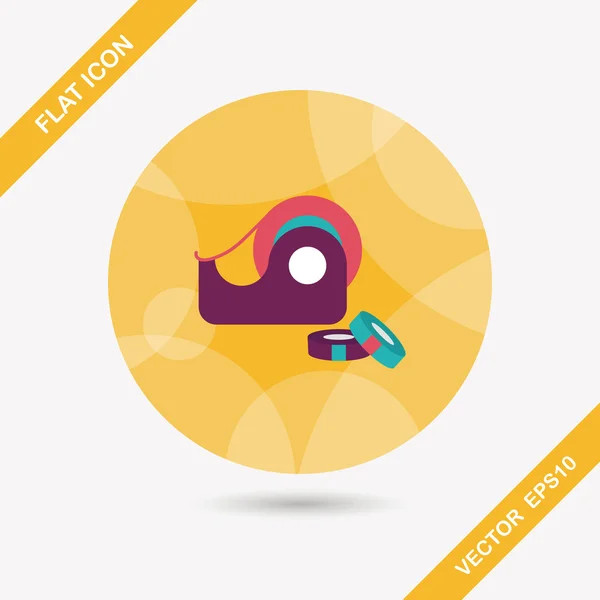 Adhesive tape flat icon with long shadow,eps10 — Stockový vektor