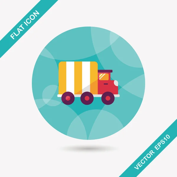 Transportation truck flat icon with long shadow,eps10