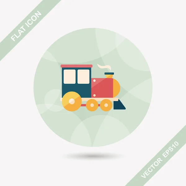 Transportation train flat icon with long shadow,eps10 — Stock Vector
