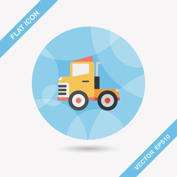 Transportation truck flat icon with long shadow,eps10 — Stock Vector