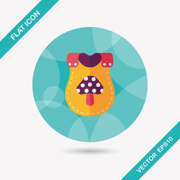 Baby bib flat icon with long shadow, EPS 10 — стоковый вектор