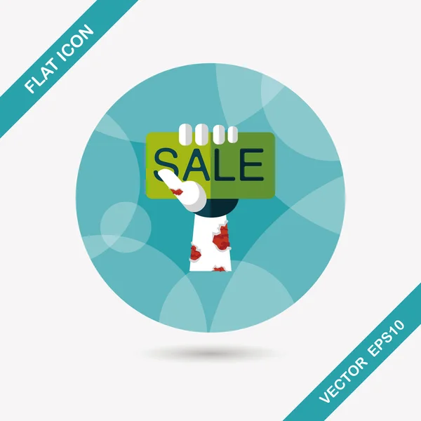 Halloween SALE flat icon with long shadow, eps10 — стоковый вектор