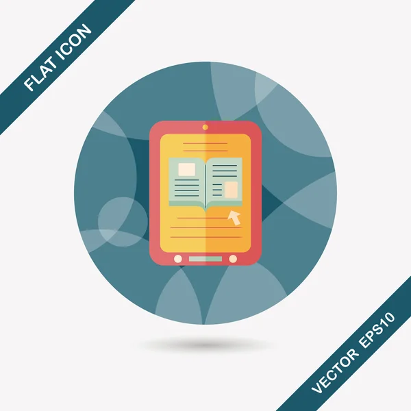 E-learning flat icon with long shadow, eps10 — стоковый вектор