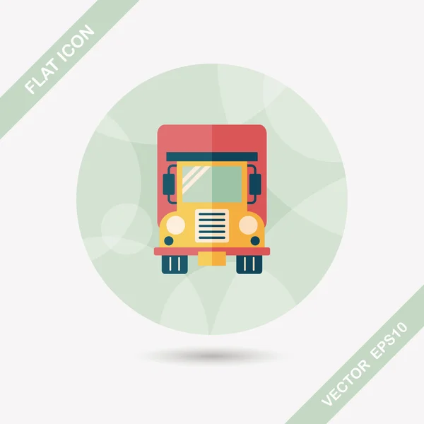 Transportation truck flat icon with long shadow,eps10 — Stock Vector