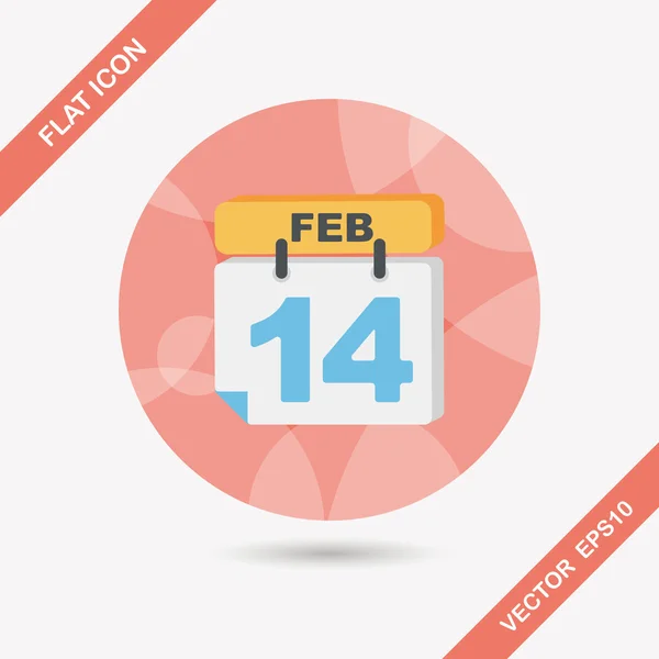 Flach, icon, illustration, shadow, vektor, februar, valentine, r — Stockvektor