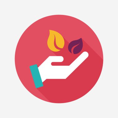 Uzun Gölge, eps1 ile çevre koruma kavramı düz simgesi