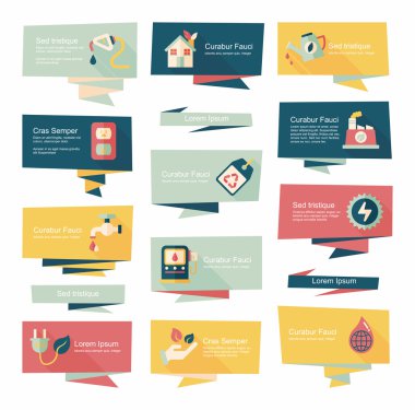 Çevre koruma kavramı düz afiş arka plan, eps10