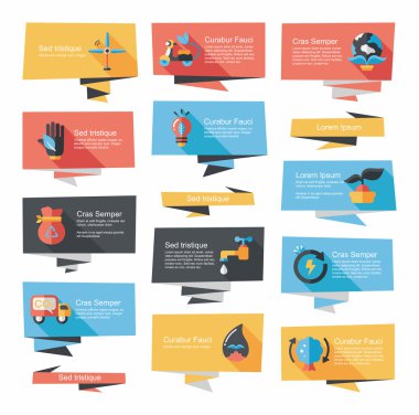 Çevre koruma kavramı düz afiş arka plan, eps10