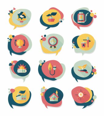 Çevre koruma kavramı düz kabarcık arka plan, eps10