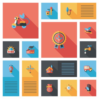 Çevre koruma kavramı düz UI arka plan, eps10