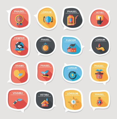 Çevre koruma kavramı düz konuşma arka plan, eps10