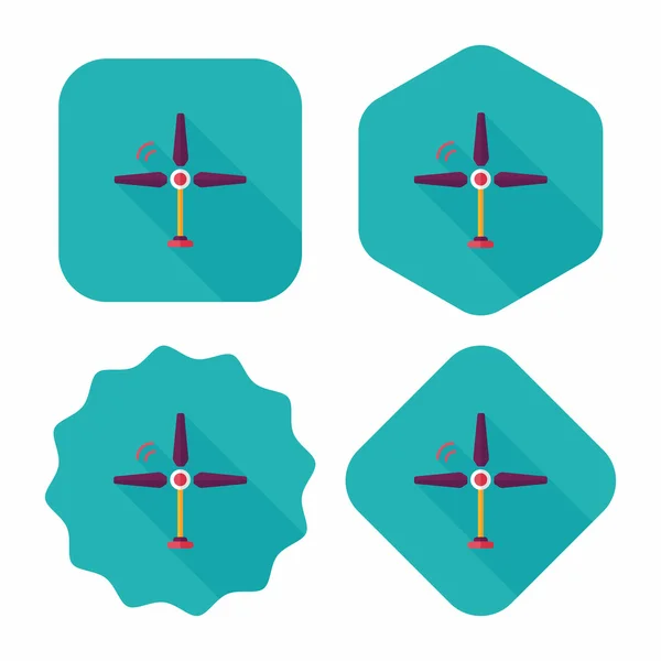 Concept de protection de l'environnement icône plate avec ombre longue, eps — Image vectorielle