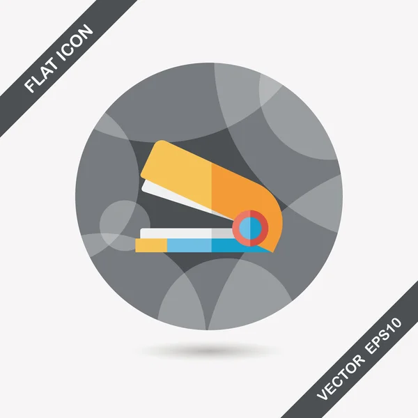 Stapler flat icon with long shadow, eps10 — стоковый вектор