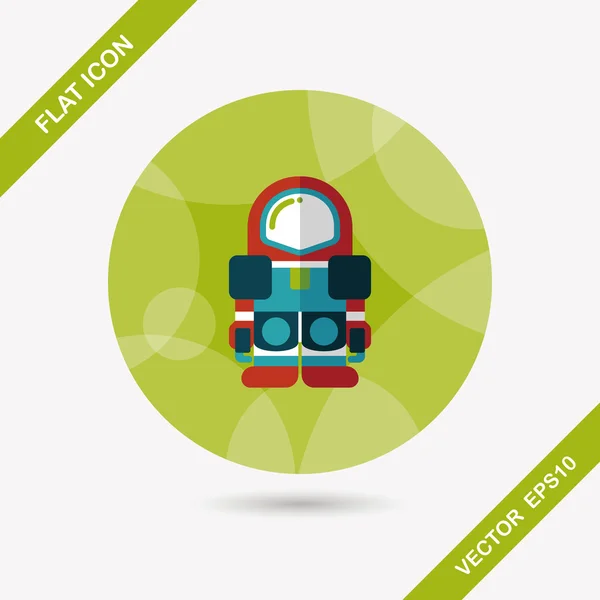 Ruimte Astronaut platte pictogram met lange schaduw, eps10 — Stockvector