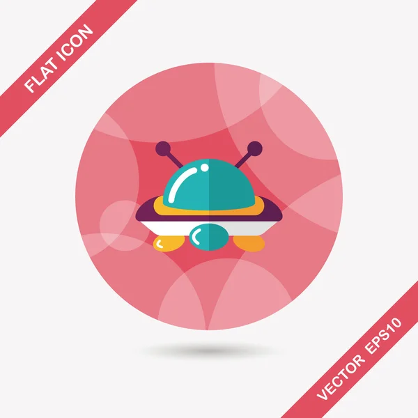 Space flat icon with long shadow, eps10 — стоковый вектор