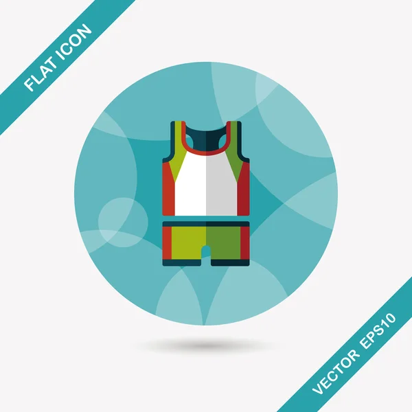 Basketbal kleding platte pictogram met lange schaduw, eps10 — Stockvector