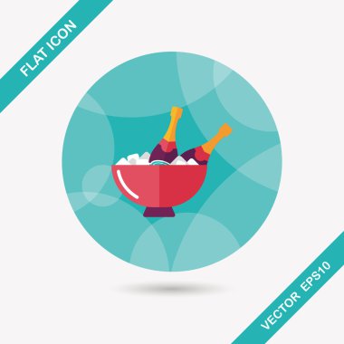 Uzun Gölge, eps10 ile buz şişe düz simgesi