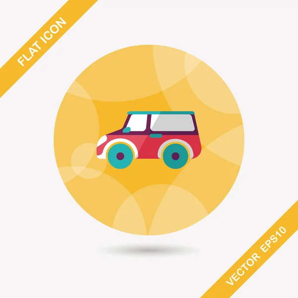 Transportation Sports Utility Vehicle flat icon with long shadow — Stock Vector