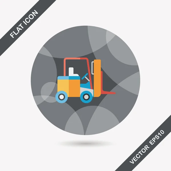 Transportation moving truck flat icon with long shadow,eps10 — Stock Vector