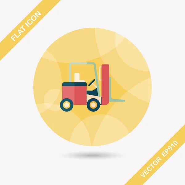 Transportation moving truck flat icon with long shadow,eps10 — Stock Vector