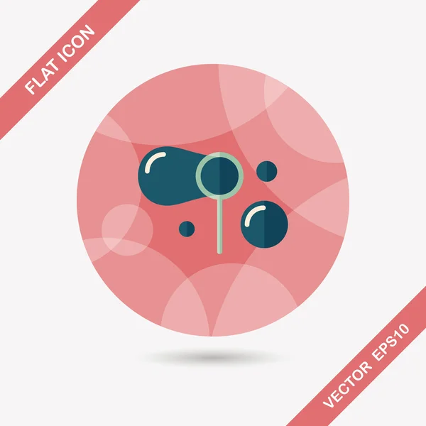 Bubble flat icon with long shadow, eps10 — стоковый вектор