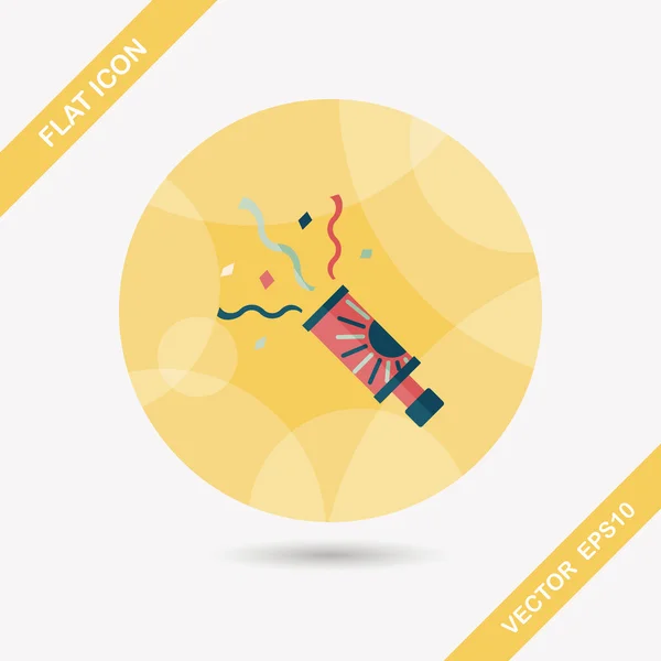 Confetti flat icon with long shadow, eps10 — стоковый вектор