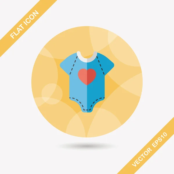 Icona piatta baby onesie con lunga ombra, EPS 10 — Vettoriale Stock