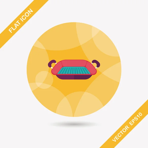 Bakeware flat icon with long shadow, eps10 — стоковый вектор