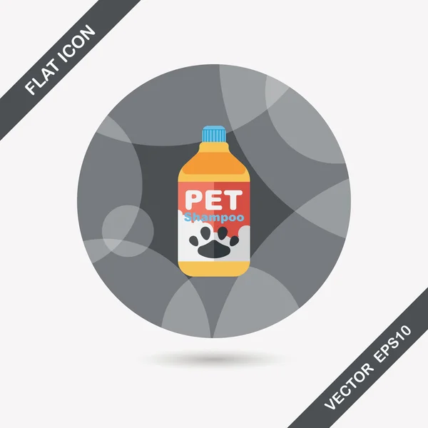 Pet shampoo flat icon with long shadow,eps10 — Stock Vector