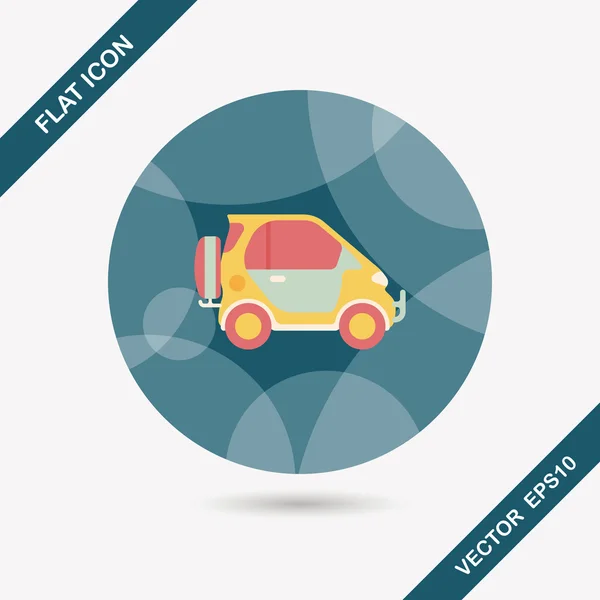 Транспорт Utility Vehicle flat icon with long shadow — стоковый вектор
