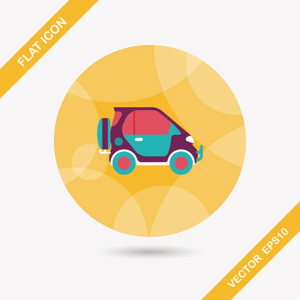 Transportation Sports Utility Vehicle flat icon with long shadow — Stock Vector