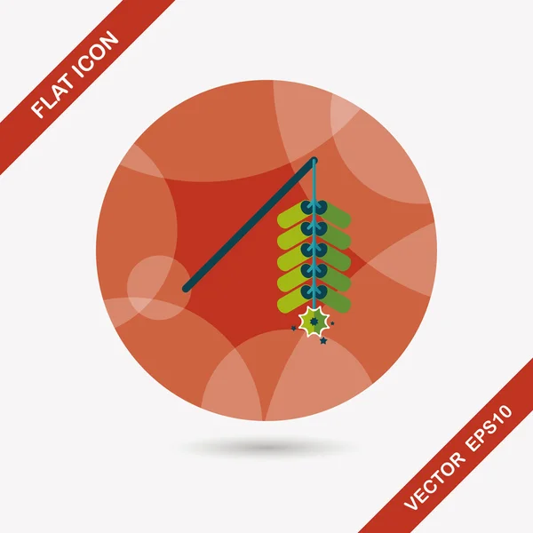 " Wens lente komt "Chinese Knalbonbons rotjes plat icoon, eps10 — Stockvector