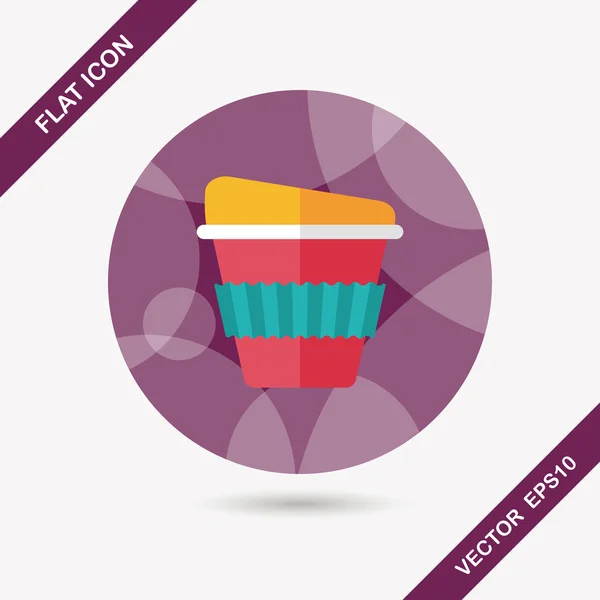 Take eaway coffee flat icon with long shadow, eps10 — стоковый вектор