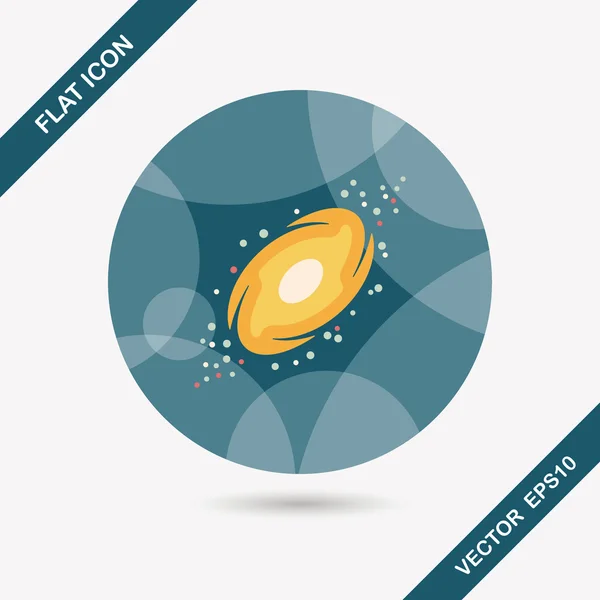 Ruimte galaxy platte pictogram met lange schaduw, eps10 — Stockvector