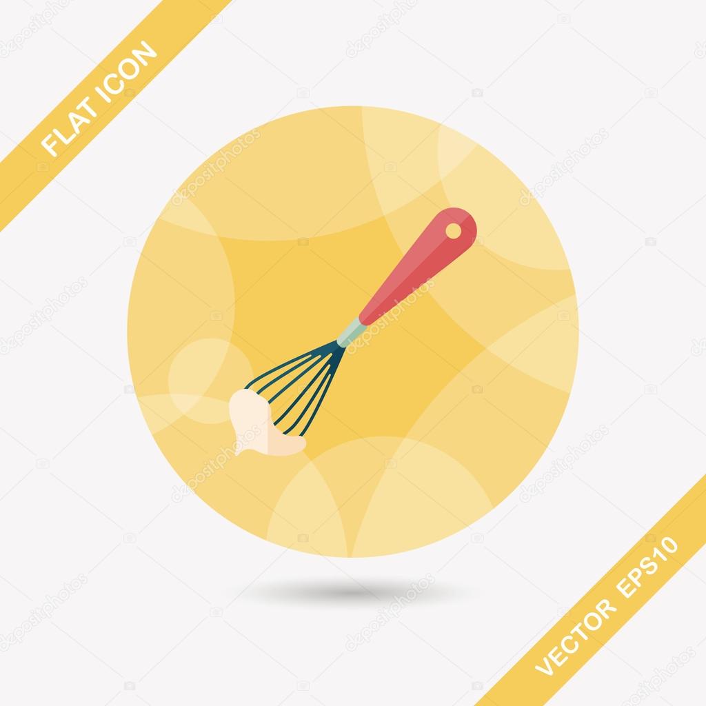 kitchenware beater flat icon with long shadow,eps10