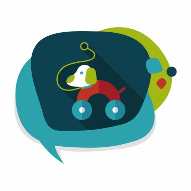 oyuncak köpek uzun gölge, eps 10 düz simgesiyle