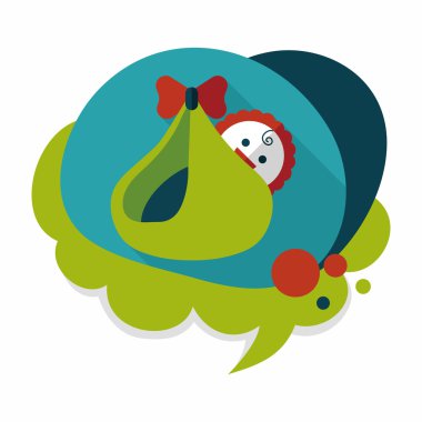 Bebek uzun gölge, eps10 düz simgesiyle