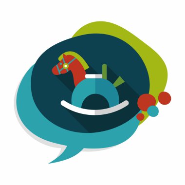 Uzun Gölge, eps10 ile at oyuncak düz simgesi