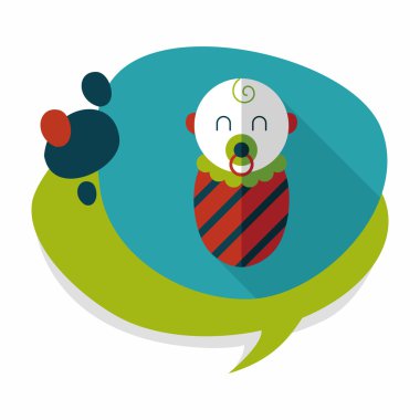 Bebek uzun gölge, eps10 düz simgesiyle