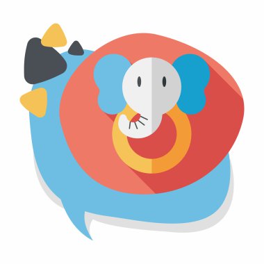 Uzun Gölge, eps10 ile fil oyuncak düz simgesi