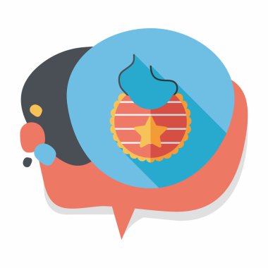 Bebek önlük uzun gölge, eps10 düz simgesiyle