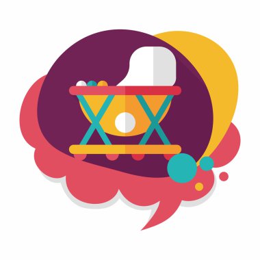 bebeğim walker düz simgesi ile uzun gölge, eps10