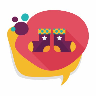 Bebek çorap uzun gölge, eps10 düz simgesiyle