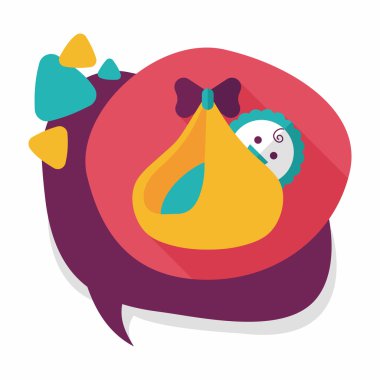 Bebek uzun gölge, eps10 düz simgesiyle